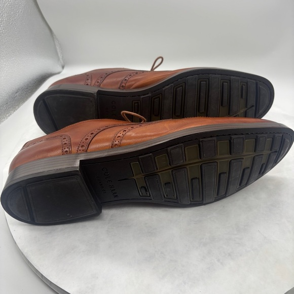Cole Haan Brown Leather Oxford Shoes with Brogue Detailing Size 12 main image 4